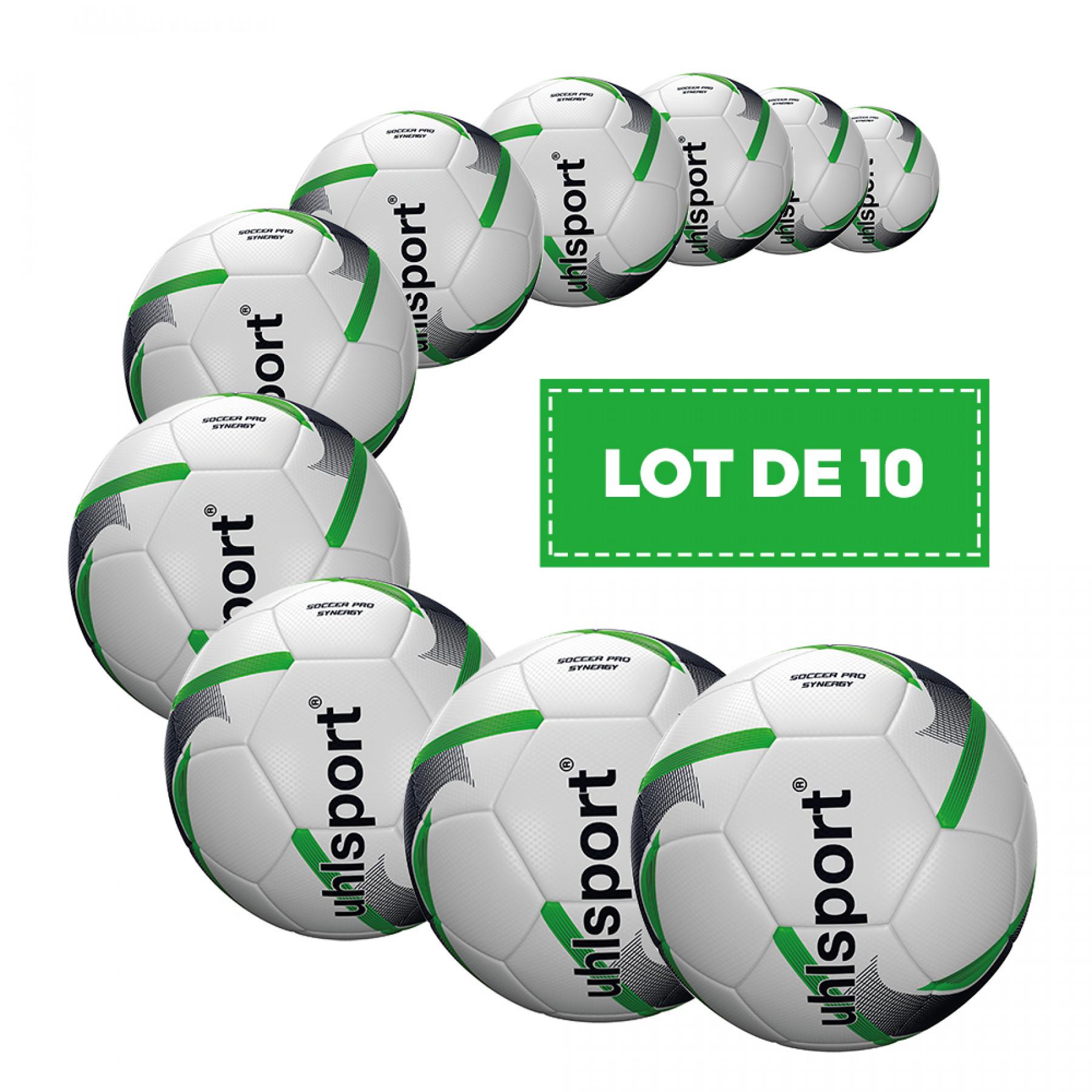 Pacote de 10 balões Uhlsport Soccer Pro Synergy 