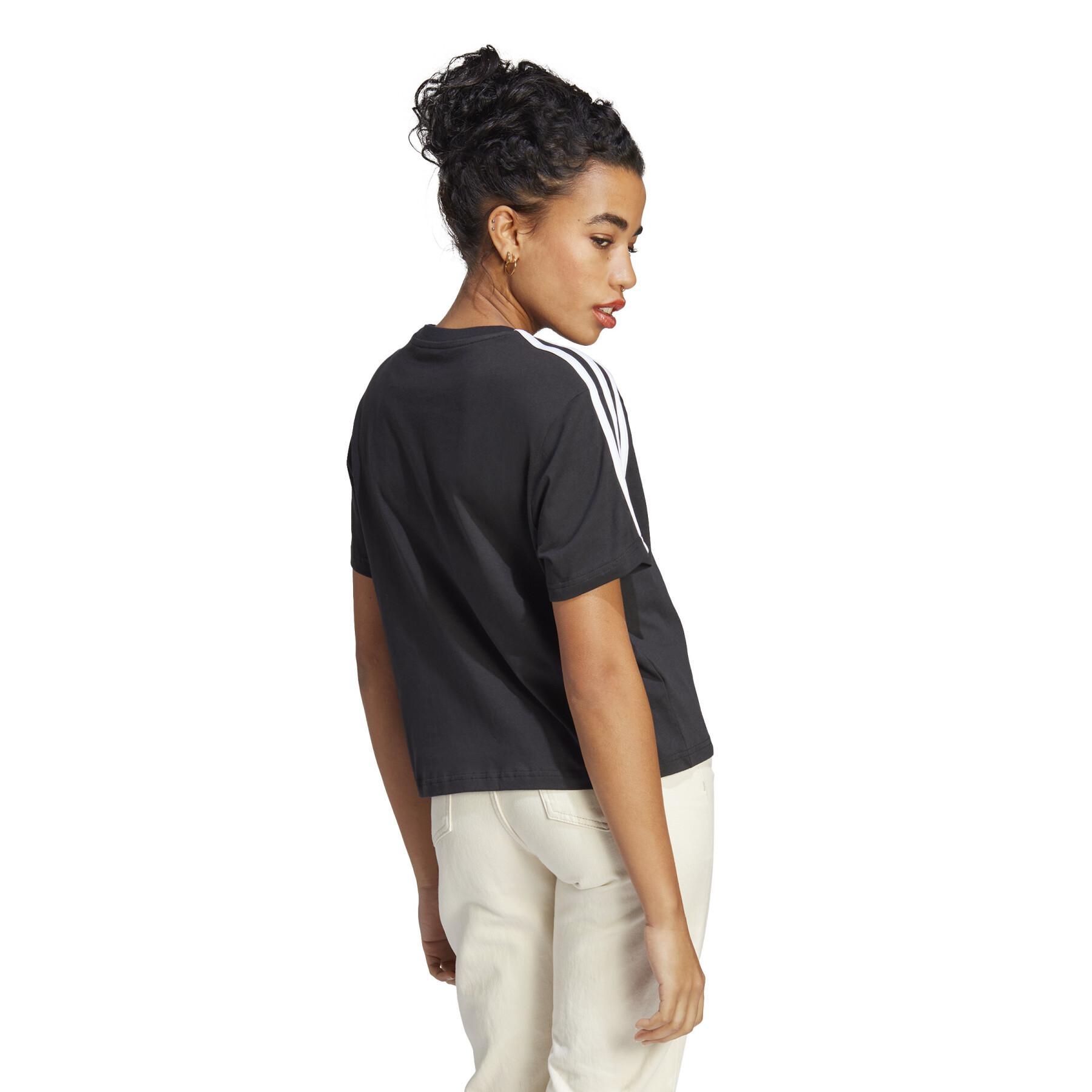 T-shirt court camisola feminina adidas Essentials 3-Stripes