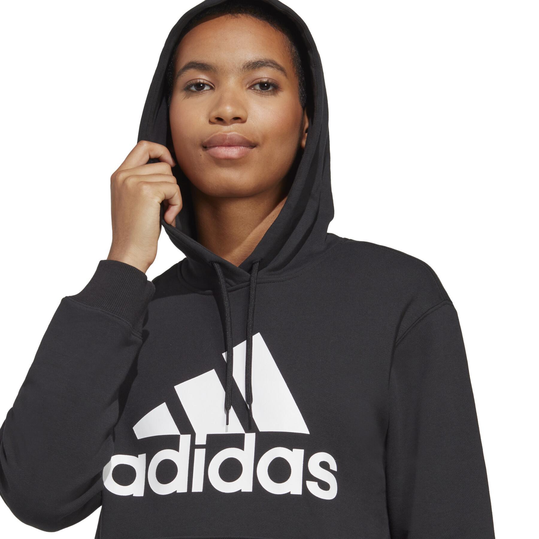 Sweatshirt capuz normal de lã para mulheres adidas Essentials Big Logo