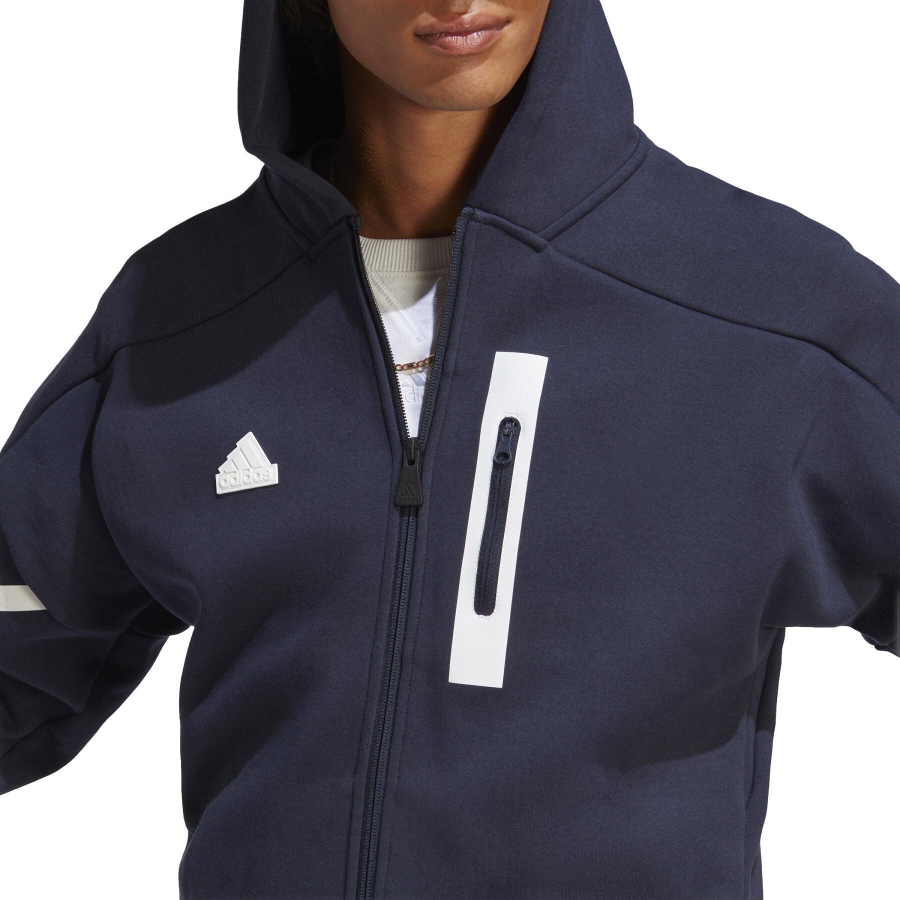 Sweatshirt capuz com zíper completo adidas Designed for Gameday