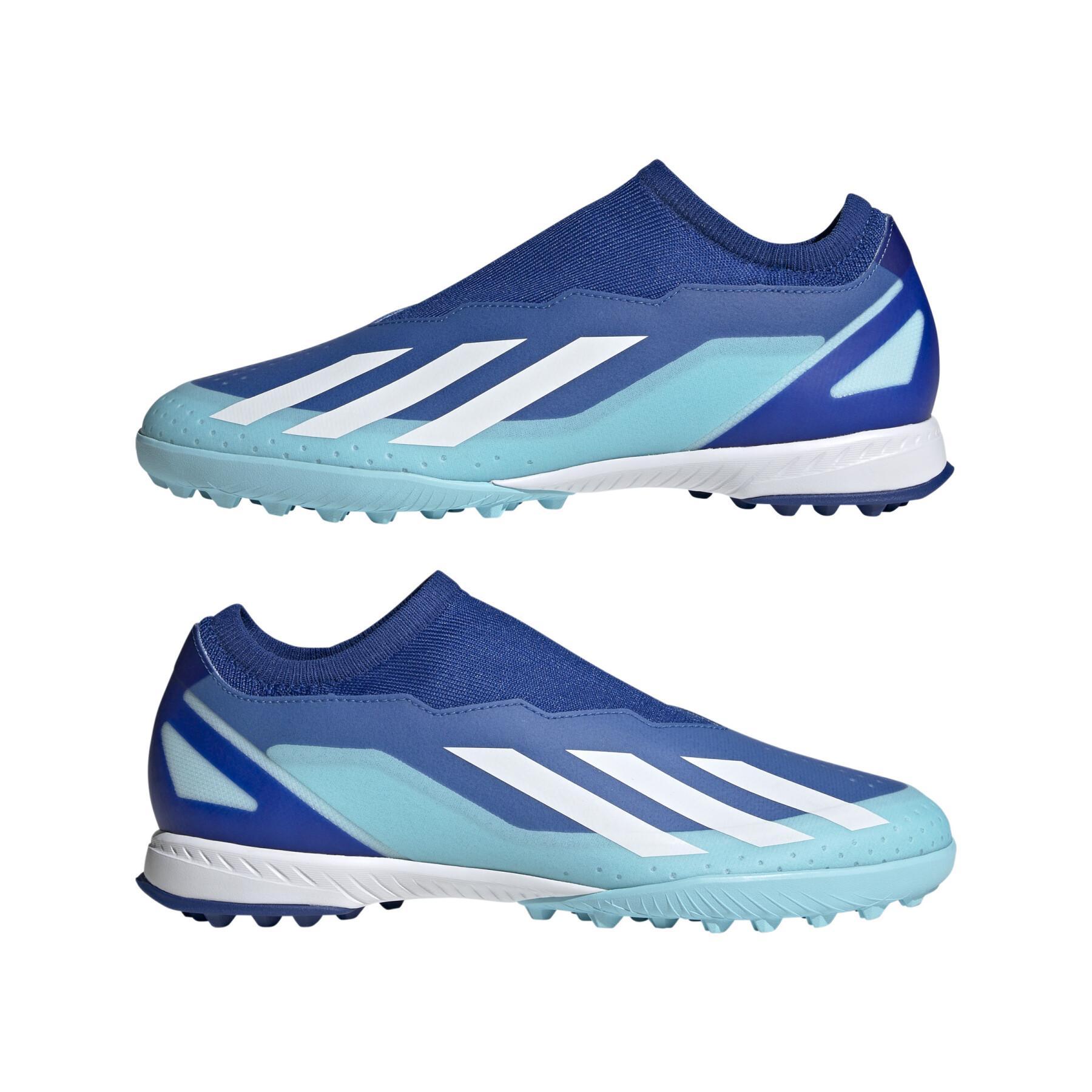 Sapatos de futebol sem atacadores adidas X Crazyfast.3 Turf - Marinerush Pack