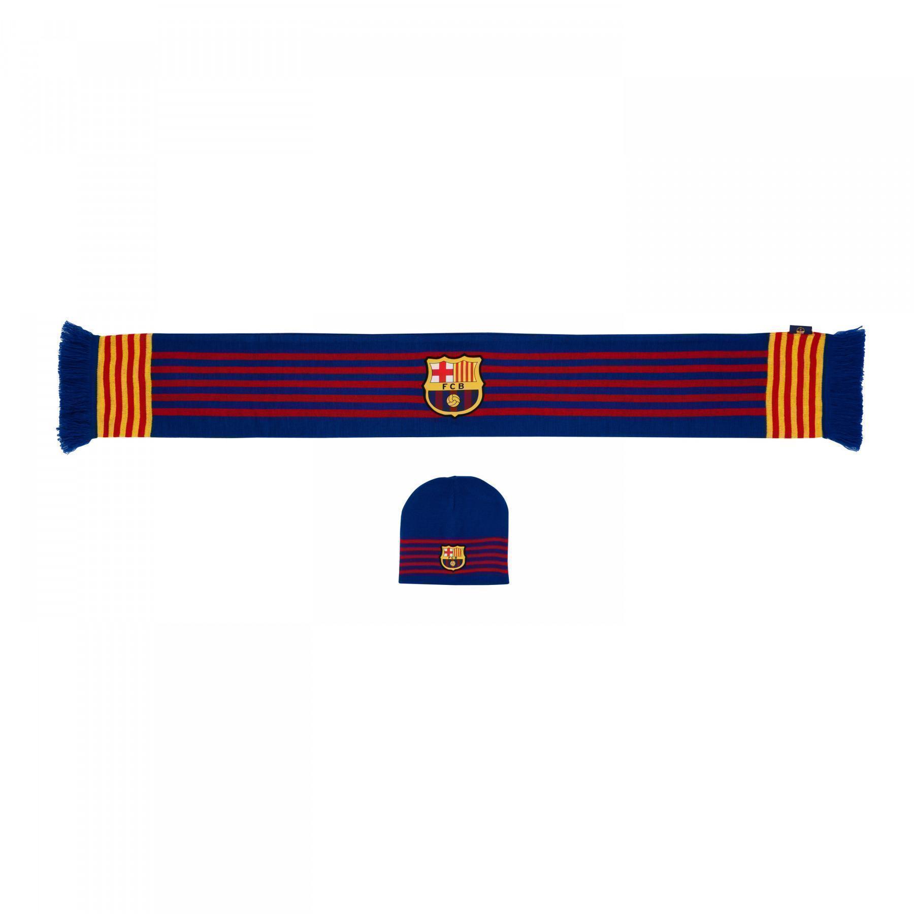 Conjunto de chapéu e lenço Barcelona 
