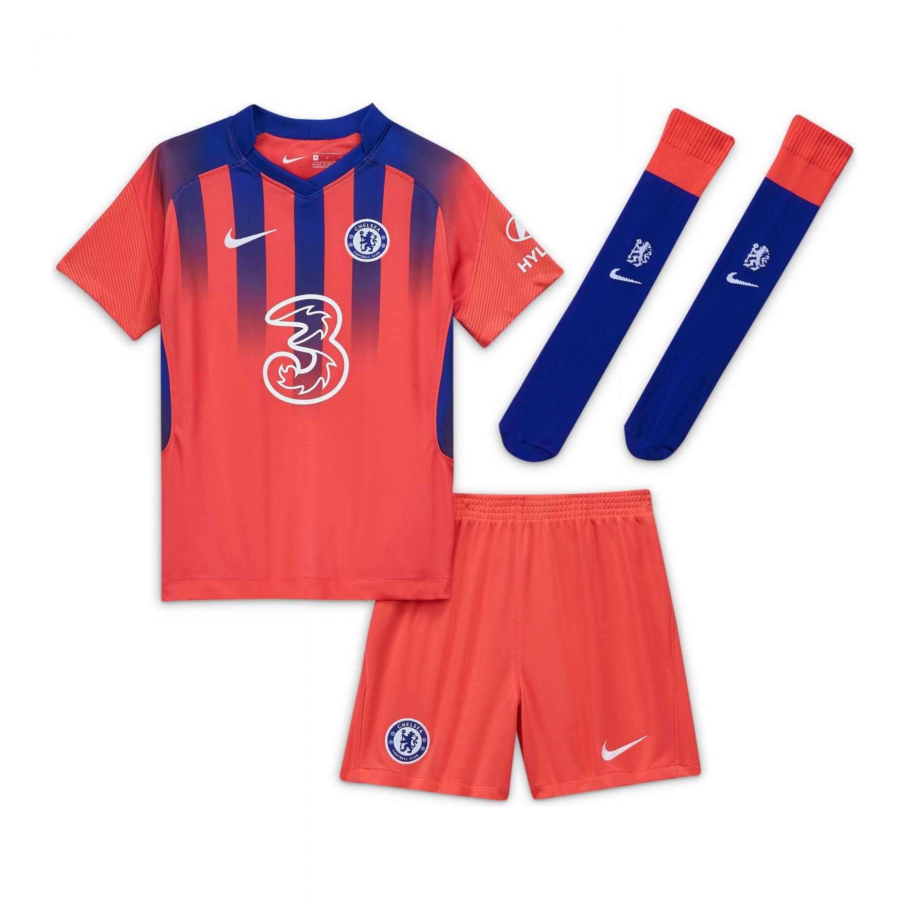 Mini-kit kid terceiro Chelsea Breathe 2020/21