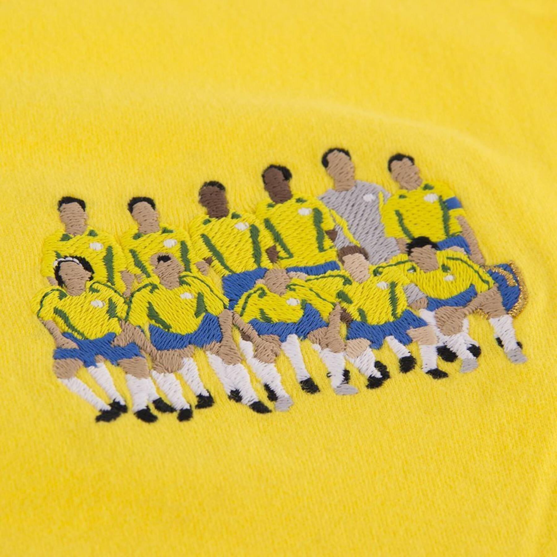 T-shirt bordada Brésil World Champions 2002