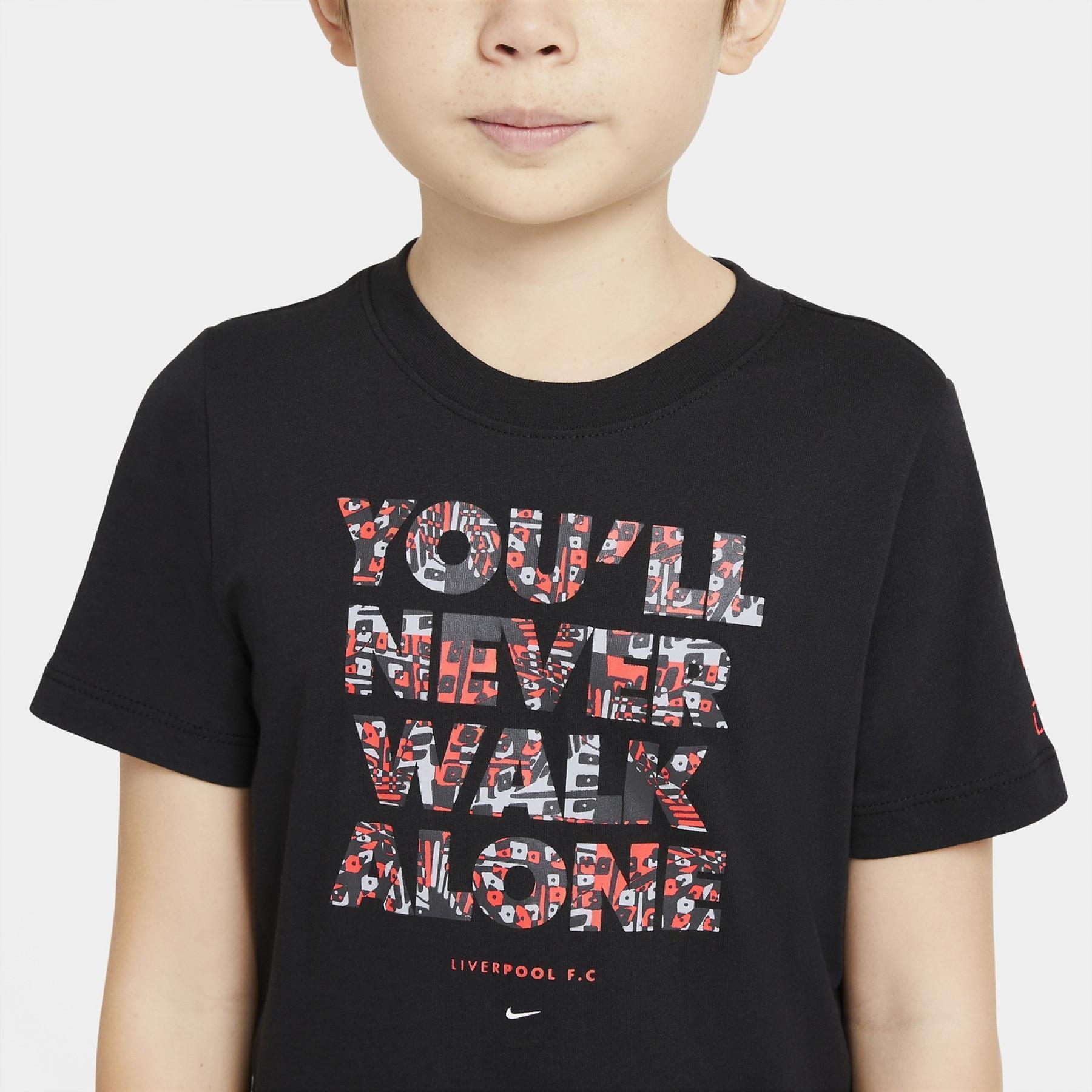 T-shirt de criança liverpool 2020/21
