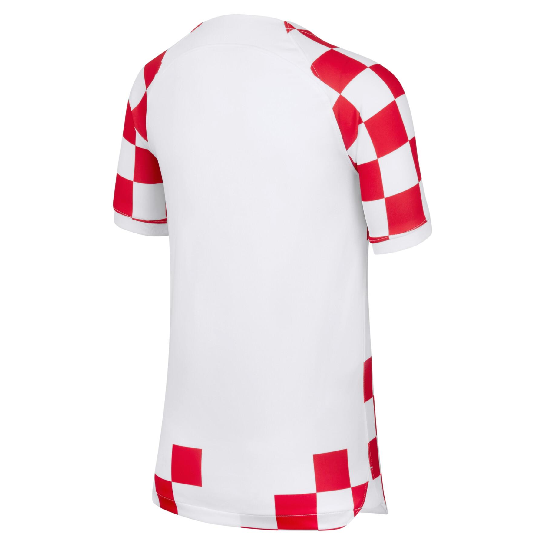 Camisola de casa para crianças do Campeonato do Mundo de 2022 Croatie
