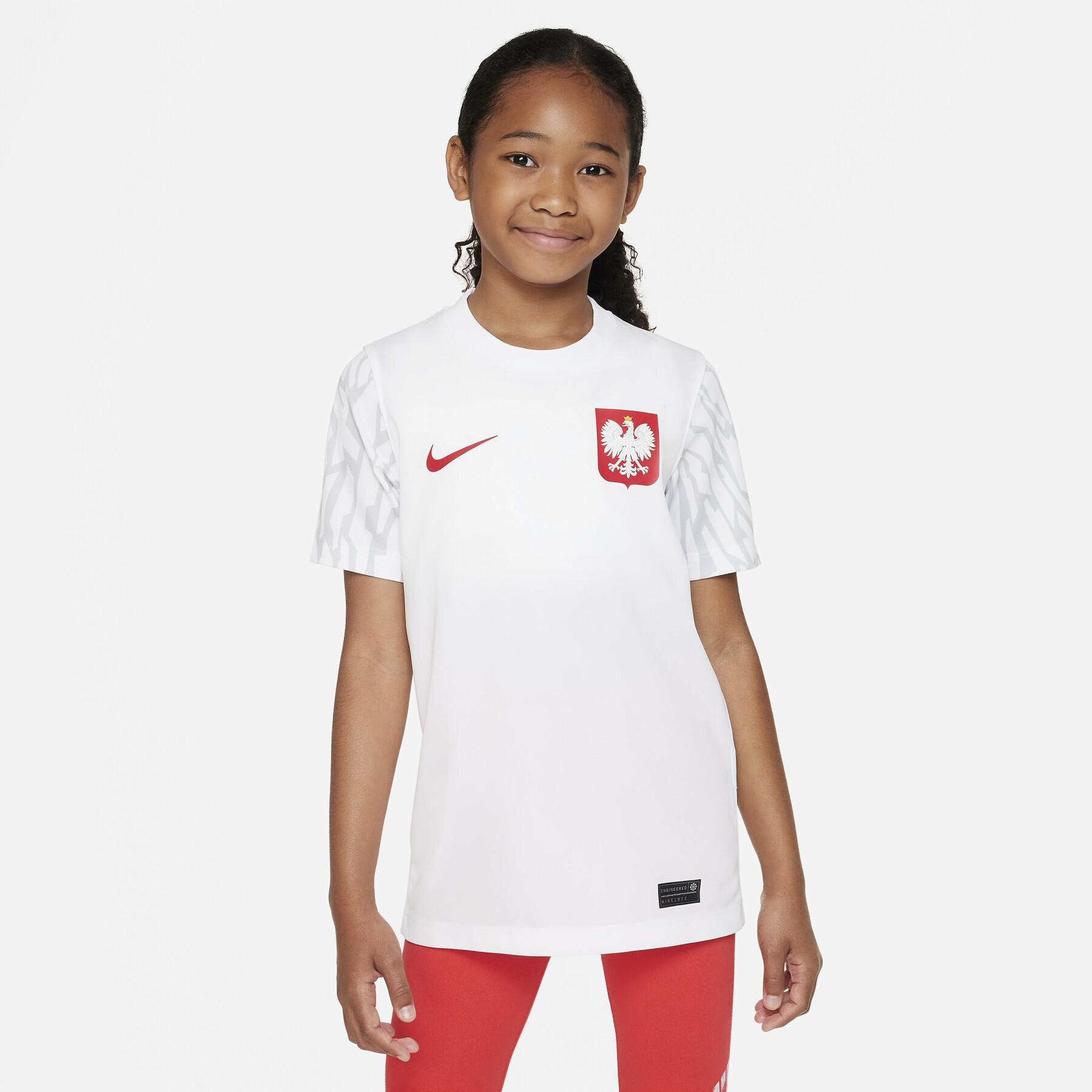 Réplica da camisola de casa para crianças do Campeonato do Mundo de 2022 Pologne