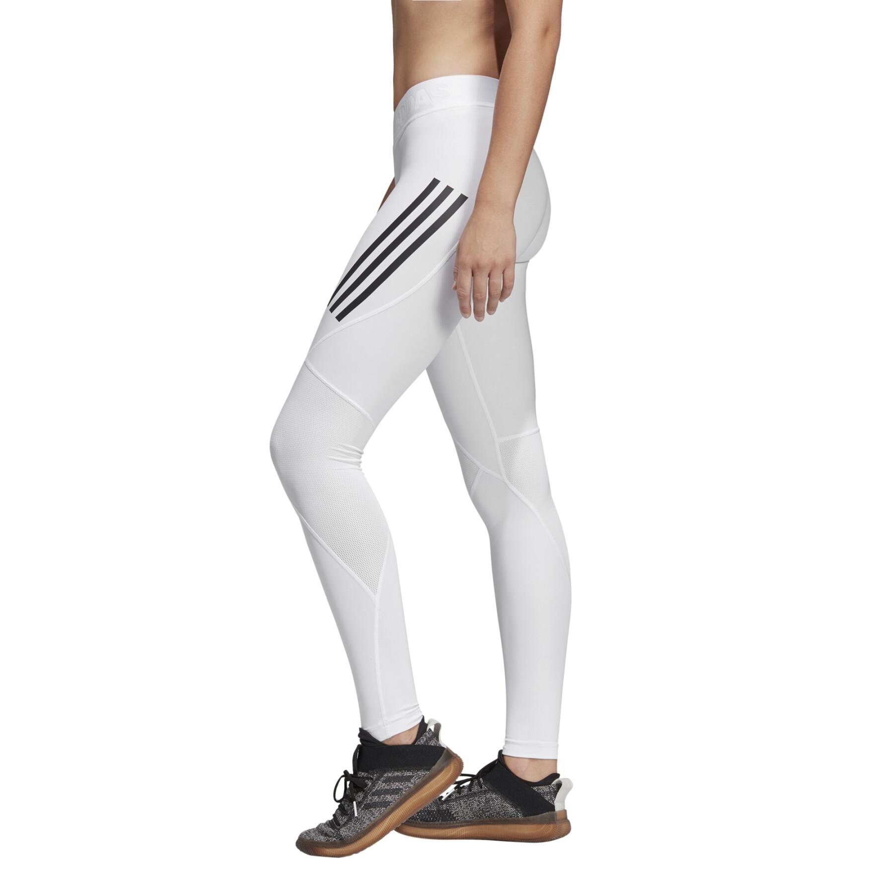 Pernas de mulher adidas Alphaskin Sport 3-Stripes