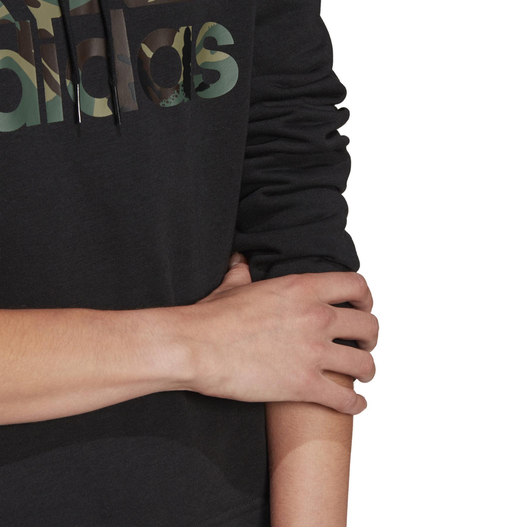 Camisola com capuz feminino adidas Essentials Camouflage Logo