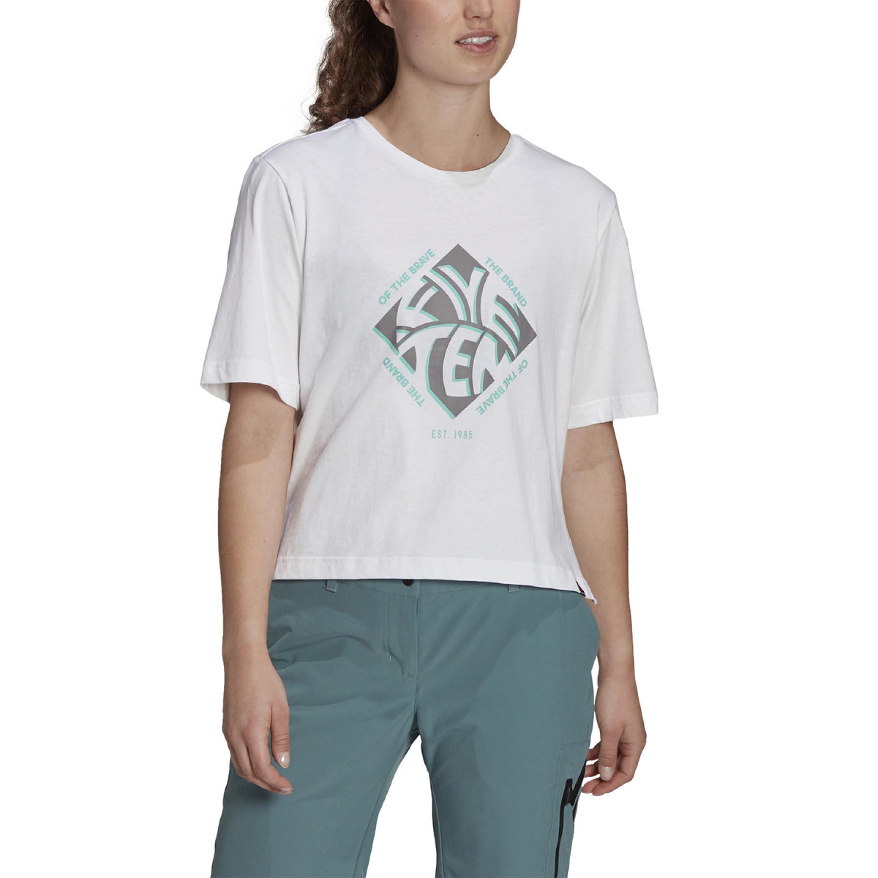 T-shirt de mulher Adidas Five Ten Cropped GFXWomen