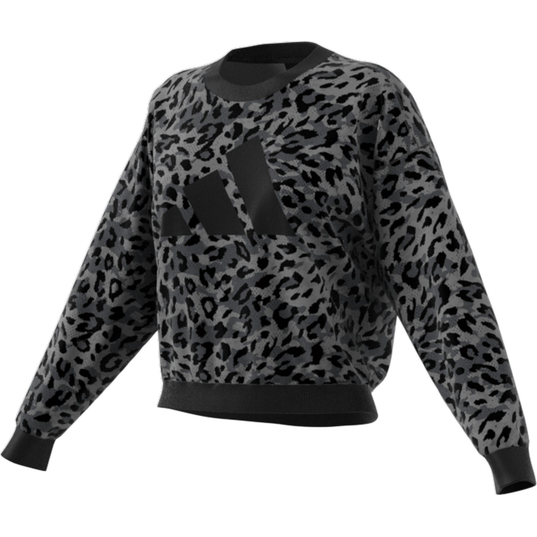 Camisola feminina adidas Sportswear Leopard-Print