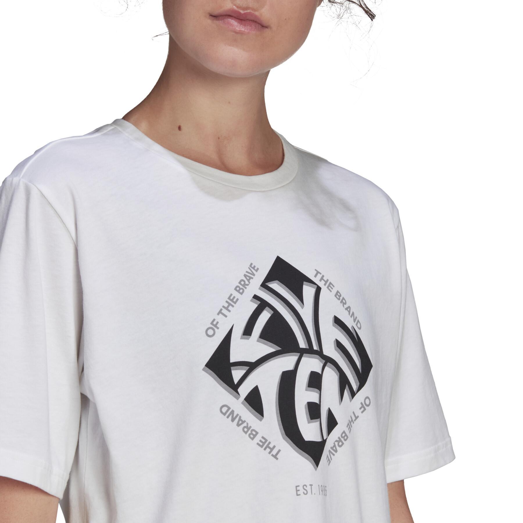 T-shirt de mulher Adidas Five Ten Cropped Graphic