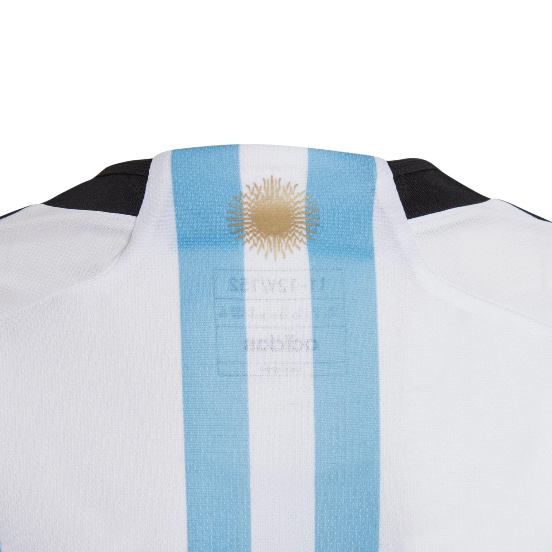 Camisola de casa para crianças do Campeonato do Mundo de 2022 Argentine