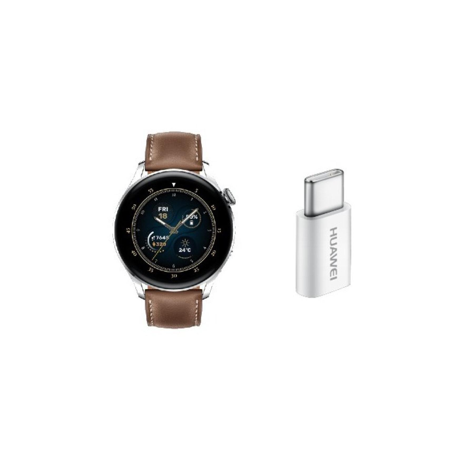 Relógio ligado com adaptador 5v2a tipo c Huawei Watch 3 Classic