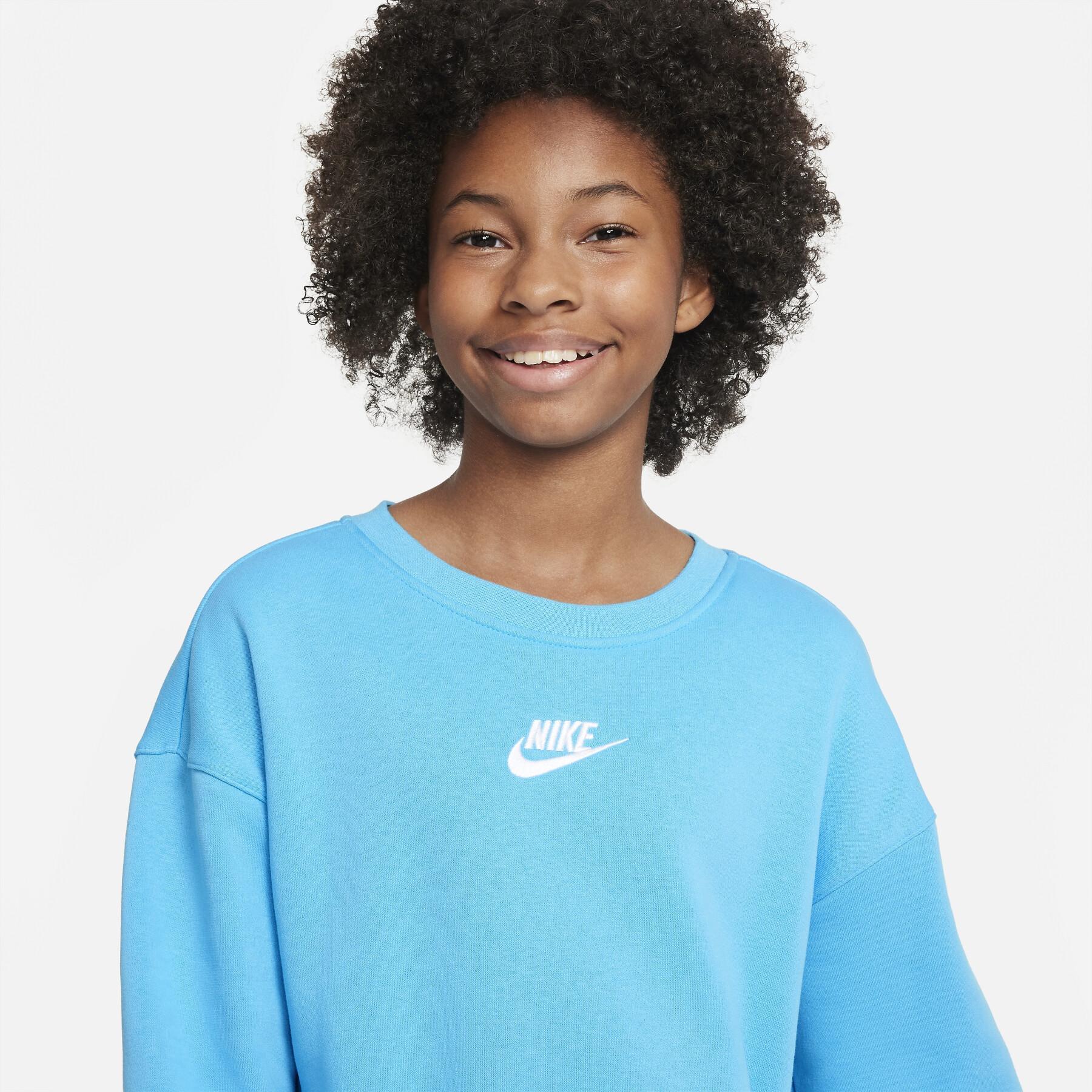 Sweatshirt pescoço redondo da rapariga Nike Club BF LBR