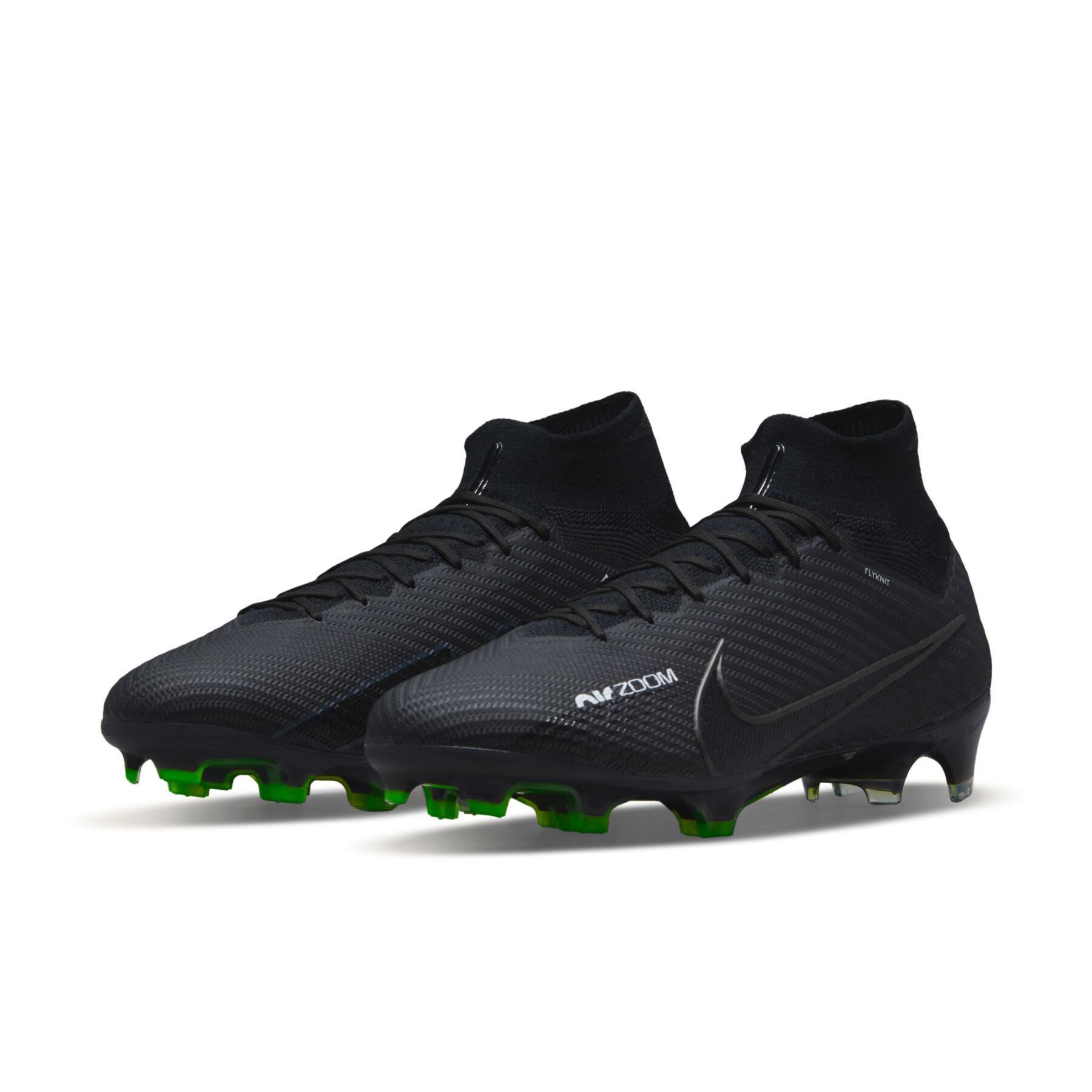 Sapatos de futebol Nike Zoom Mercurial Superfly 9 Elite FG- Shadow Black Pack