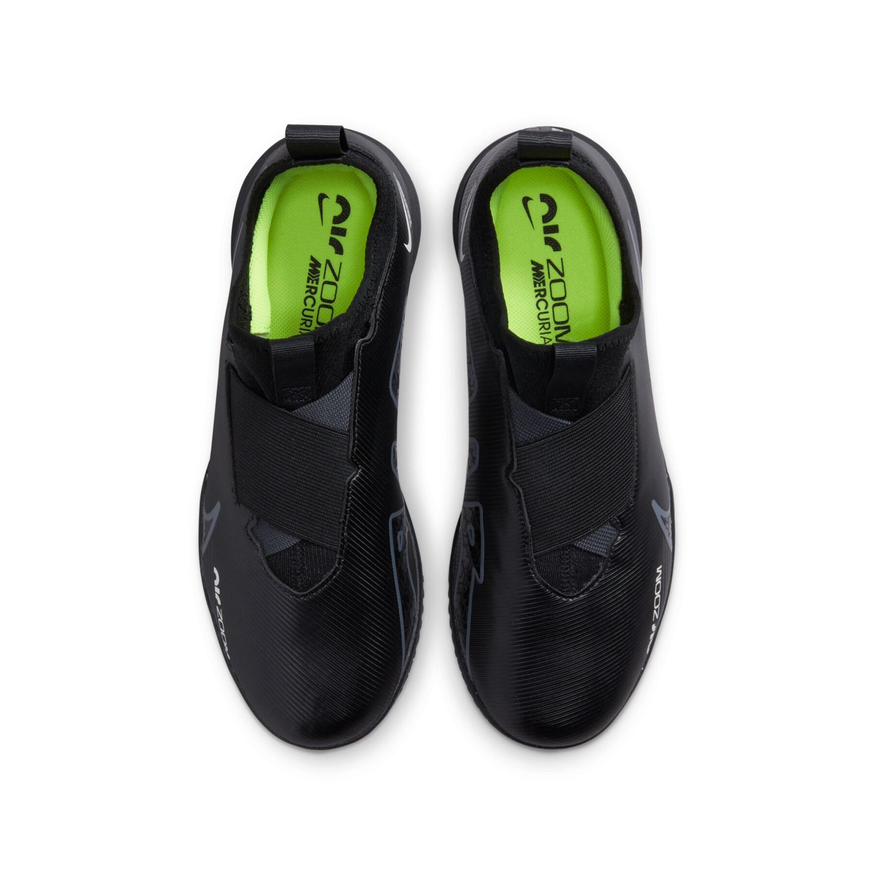 Sapatos de futebol para crianças Nike Zoom Mercurial Vapor 15 Academy IC - Shadow Black Pack