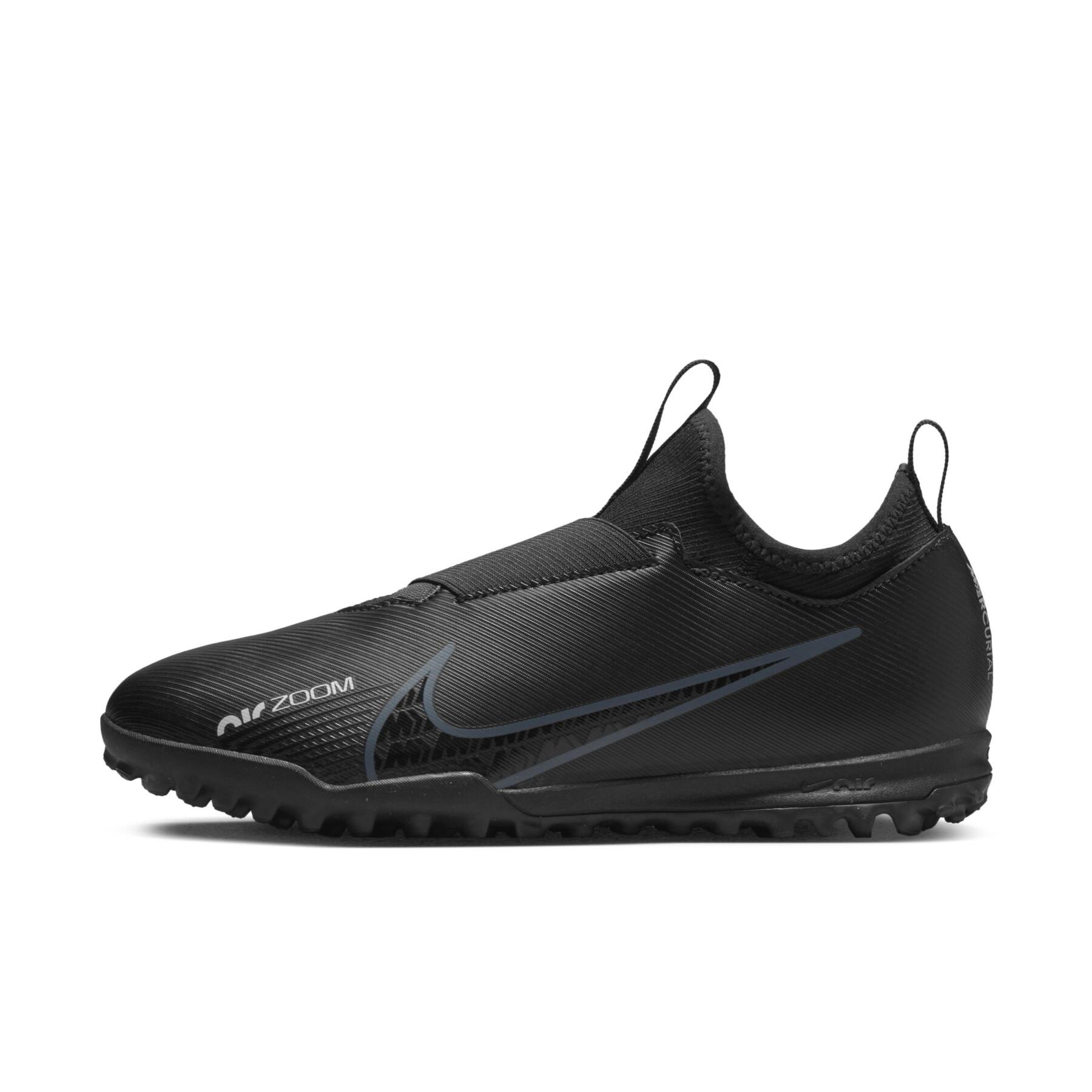 Sapatos de futebol para crianças Nike Zoom Mercurial Vapor 15 Academy TF - Shadow Black Pack