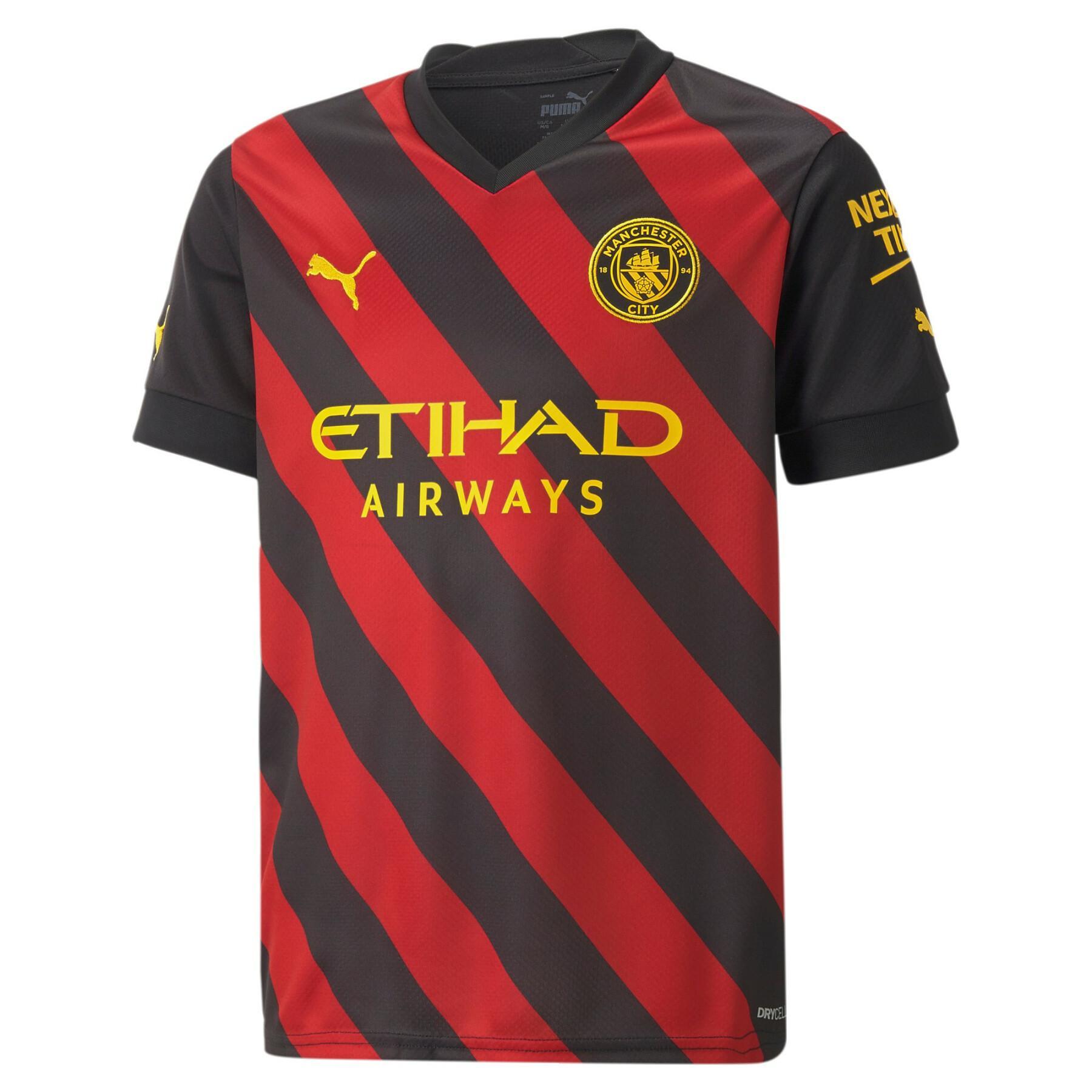 Camisola de exterior autêntica para crianças Manchester City 2022/23