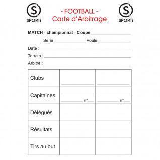 Caderno com 15 cartões individuais de arbitragem Sporti France