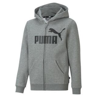 Sweatshirt com capuz com fecho de correr para criança Puma Essential